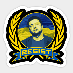 Ukraine Zelensky Resist Sticker